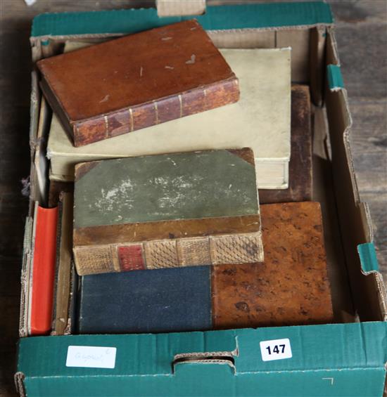 A box of Antiquarian books